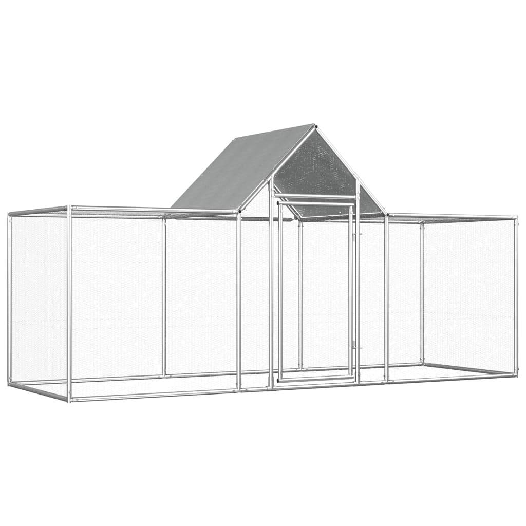 Chicken Coop 3x1x1.5 m Galvanised Steel - Sid & Sam