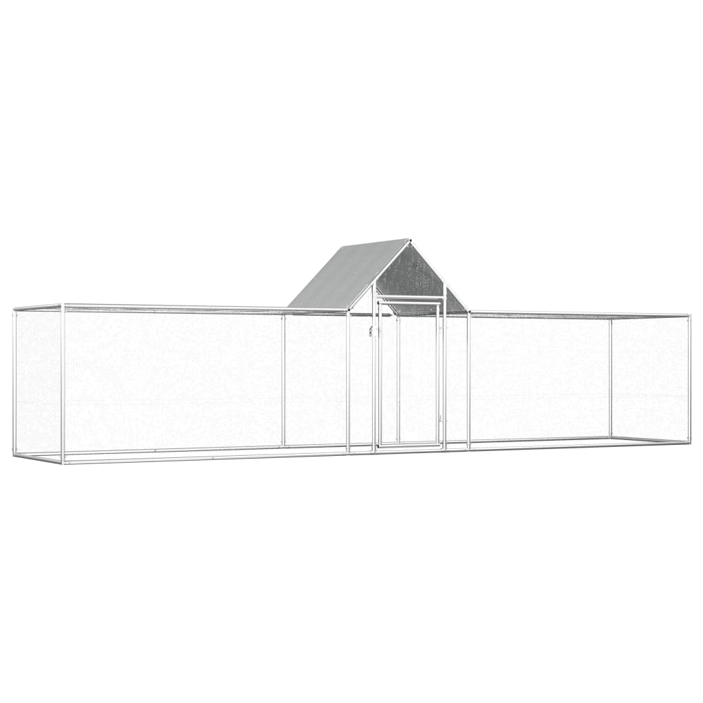 Chicken Coop 5x1x1.5 m Galvanised Steel - All Things Good
