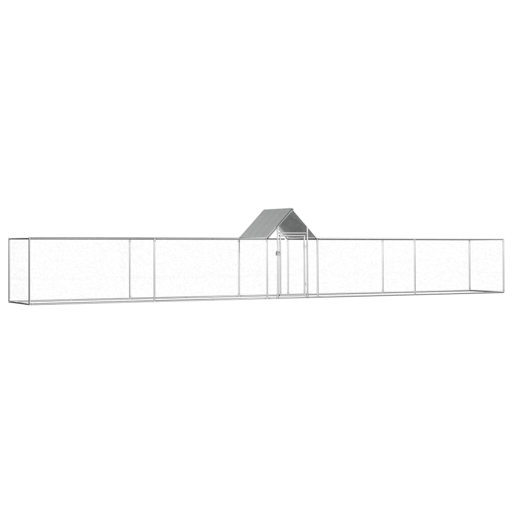 Chicken Coop 9x1x1.5 m Galvanised Steel - Discount Dealers