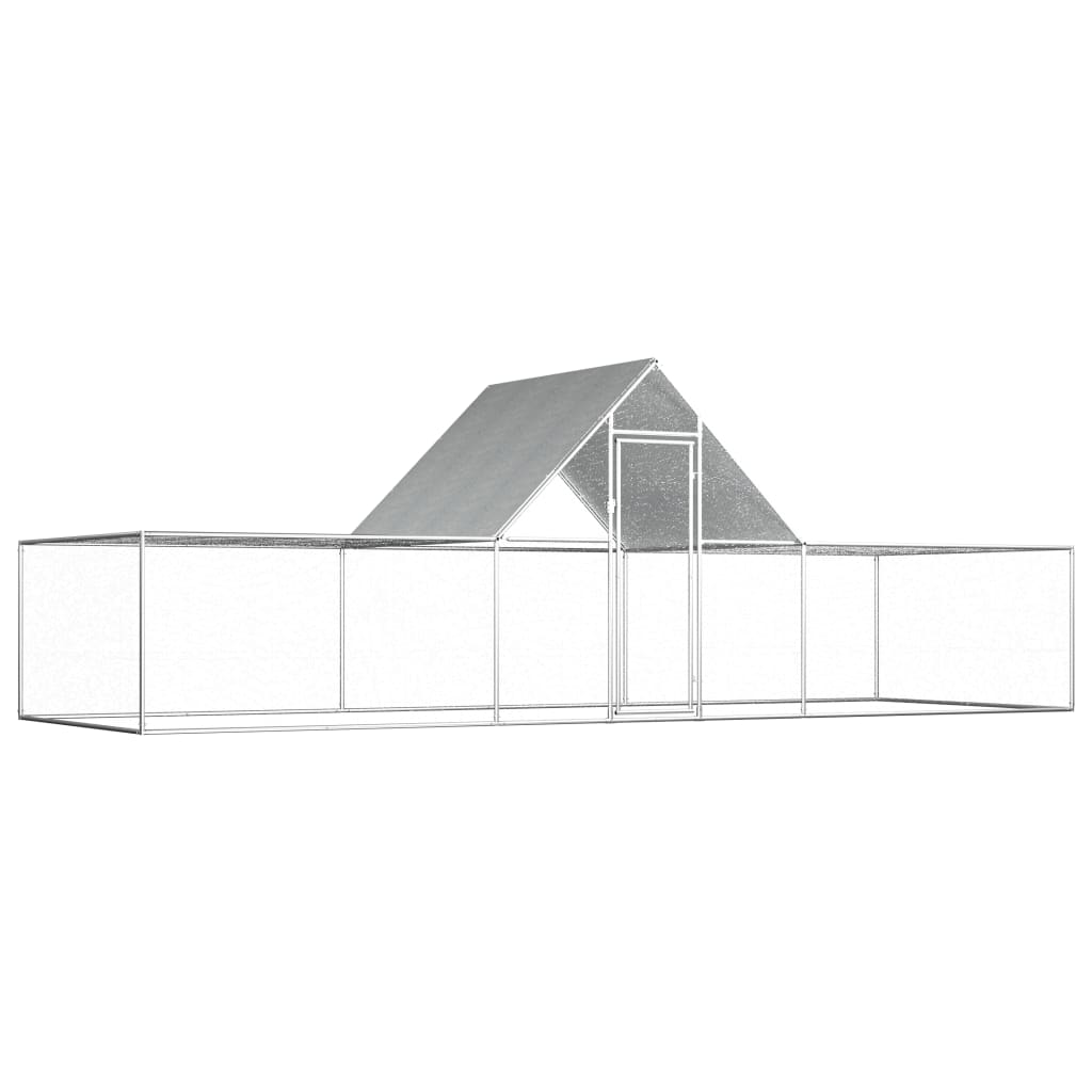 Chicken Coop 6x2x2 m Galvanised Steel - R and M Furniture
