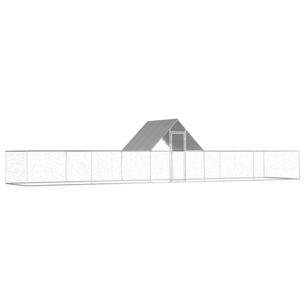 Chicken Coop 10x2x2 m Galvanised Steel - Casper Homes