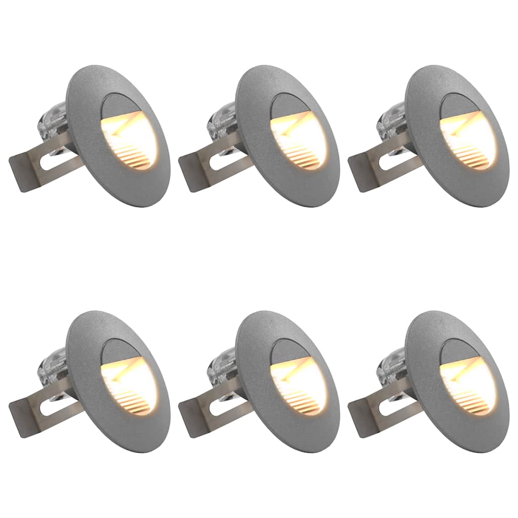 Outdoor LED Wall Lights 6 Pieces 5 W Silver Round - Direct Imports