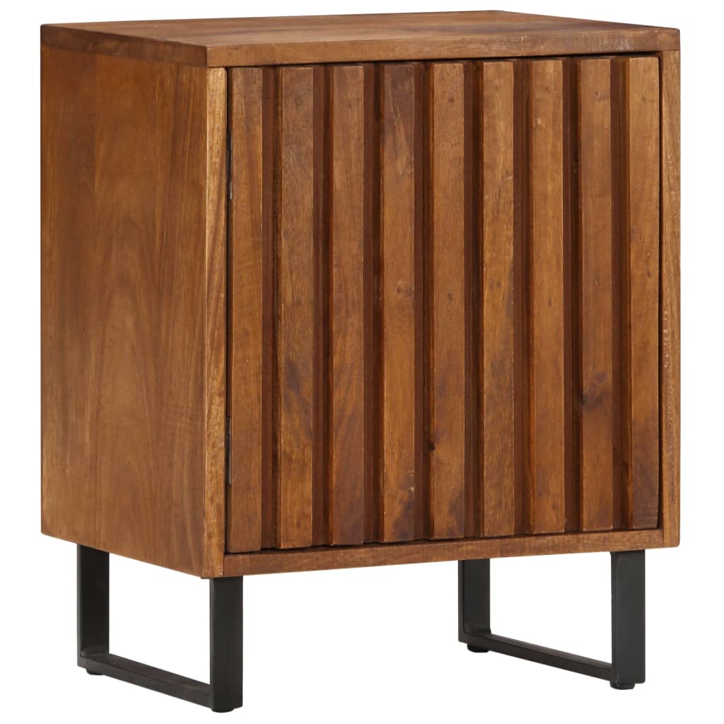 Bedside Table - ANCONA Hal Nightstand Brown 40cm - Discount Dealers