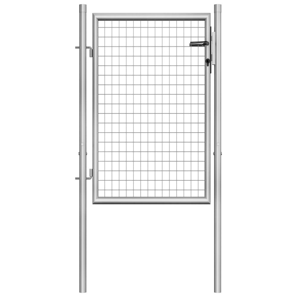 Garden Gate Galvanised Steel 105x150 cm Silver - Millennium Furniture