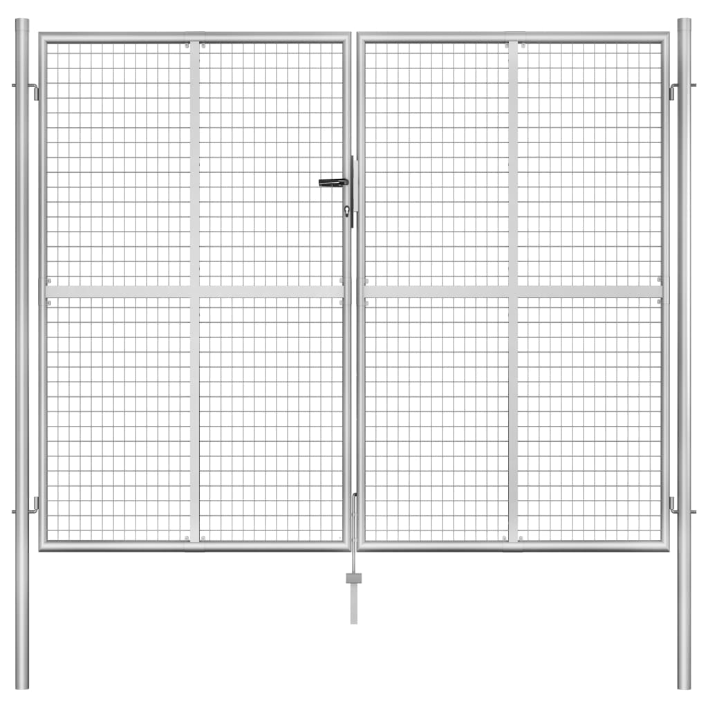 Garden Gate Galvanised Steel 306x250 cm Silver - Merkel Designers