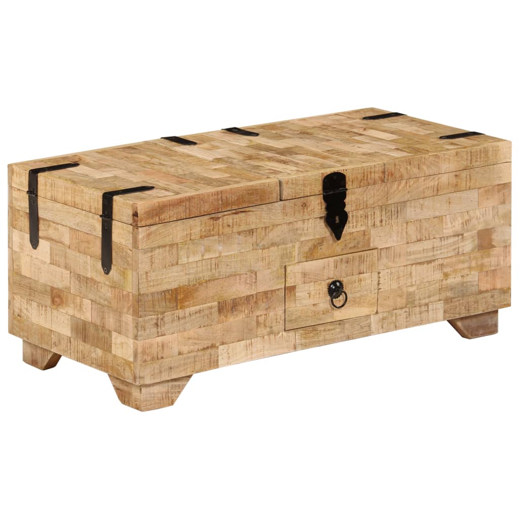 Coffee Table Solid Mango Wood 80x40x35 cm - Tyrell & Tyrell