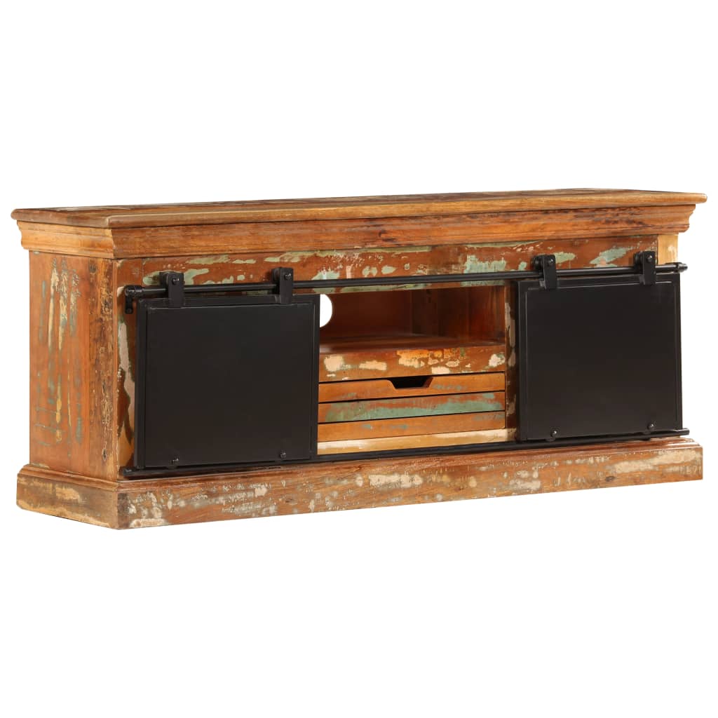 TV Cabinet 110x30x45 cm Solid Reclaimed Wood - All Things Good