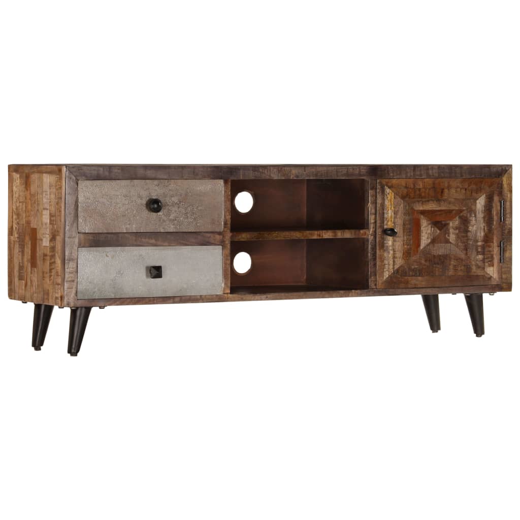 TV Cabinet 118x30x40 cm Solid Mango Wood - Merkel Designers