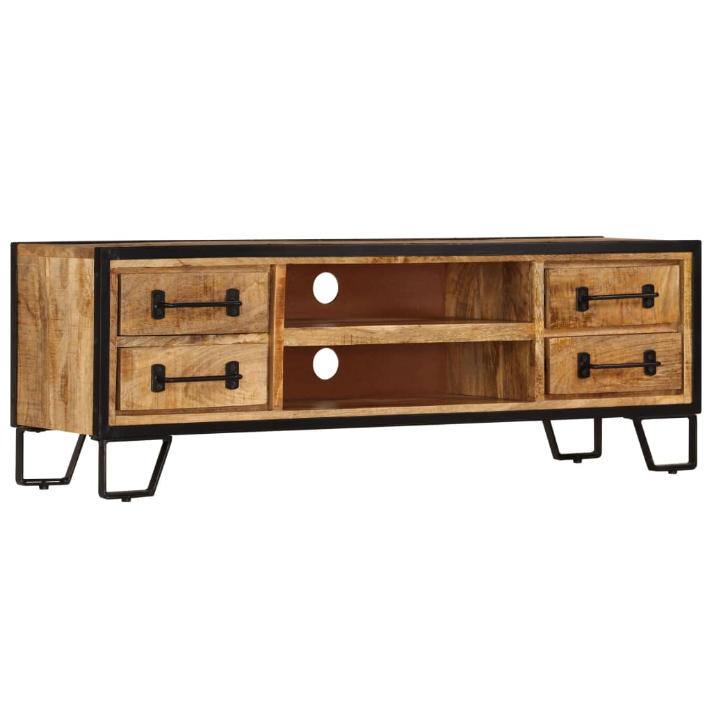TV Cabinet with Drawers 120x30x40 cm Solid Mango Wood - Discount Dealers