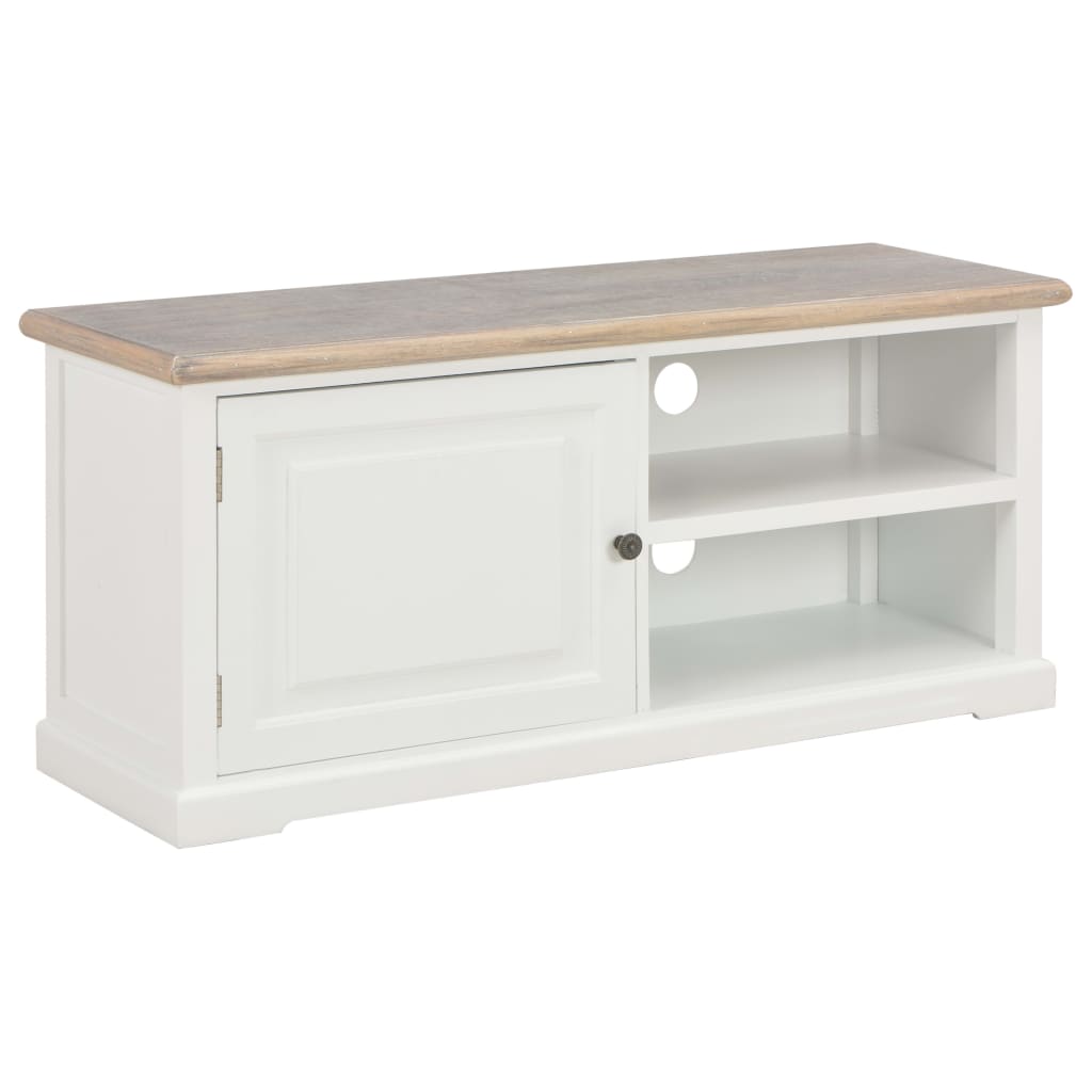 TV Cabinet White 90x30x40 cm Wood - Merkel Designers