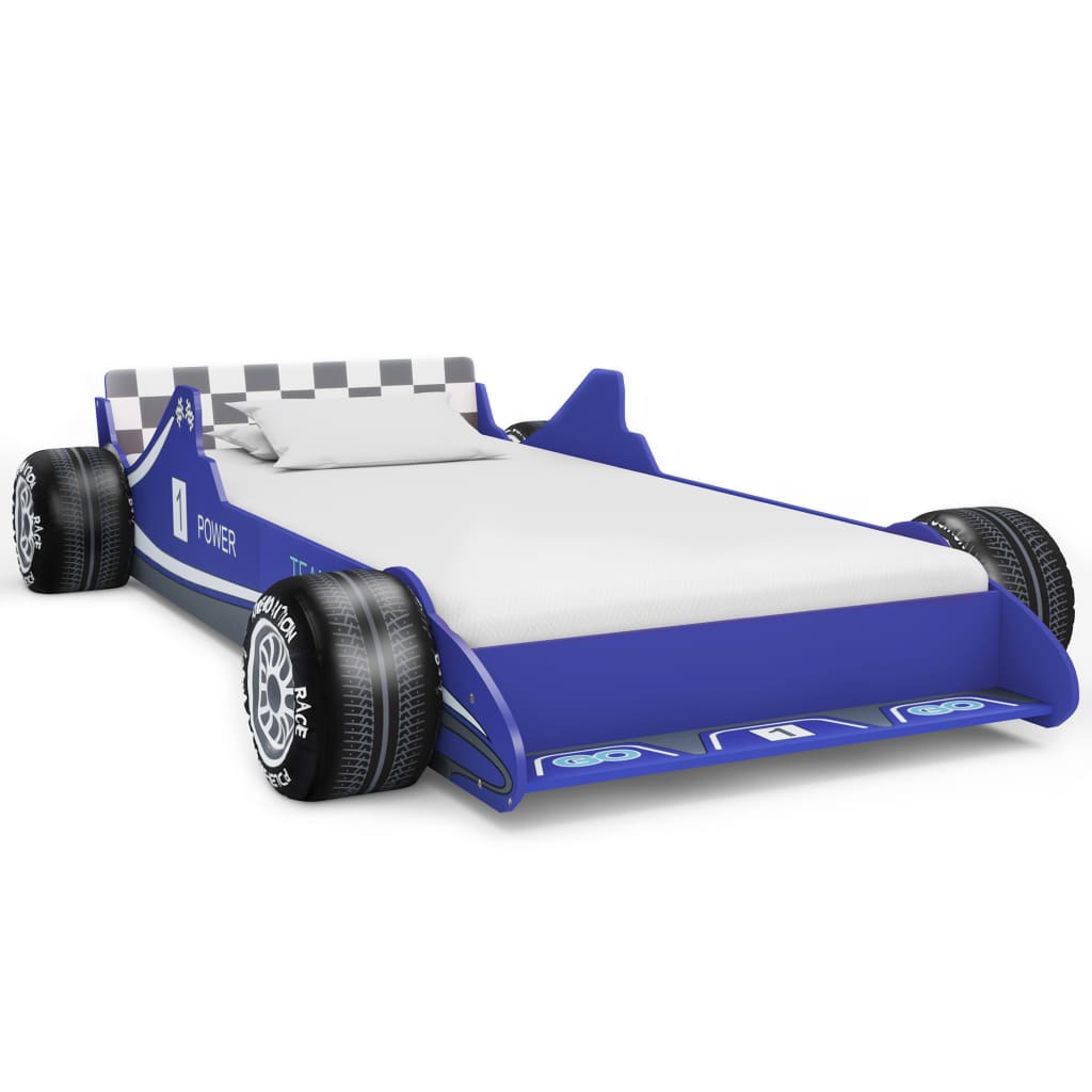 Children's Race Car Bed 90x200 cm Blue - Direct Imports