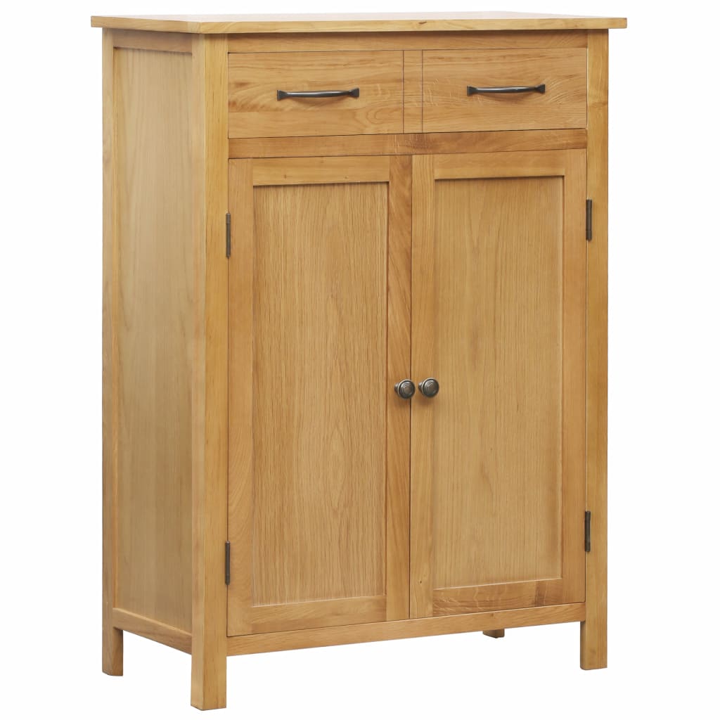 Shoe Cabinet 76x37x105 cm Solid Oak Wood - Millennium Furniture