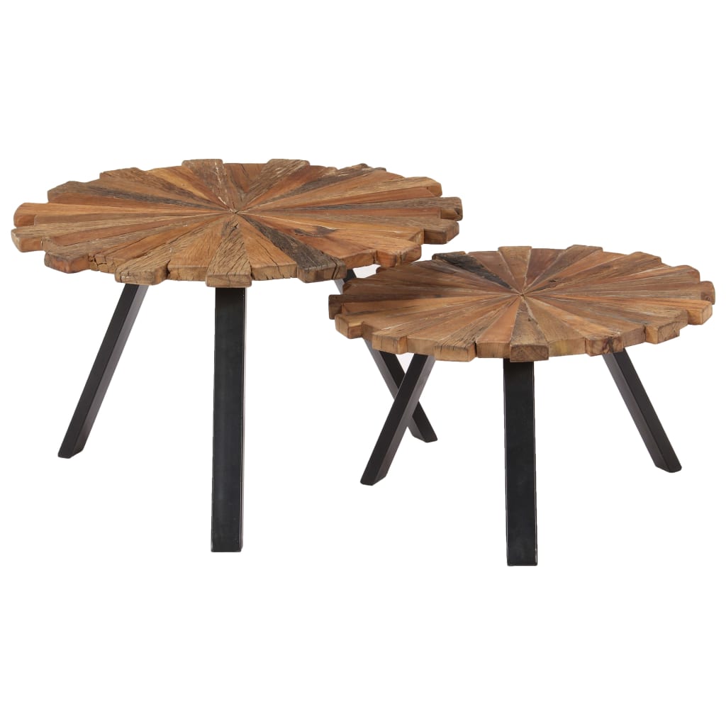 Coffee Tables 2 pcs Solid Reclaimed Wood - Unbeatable Bargains
