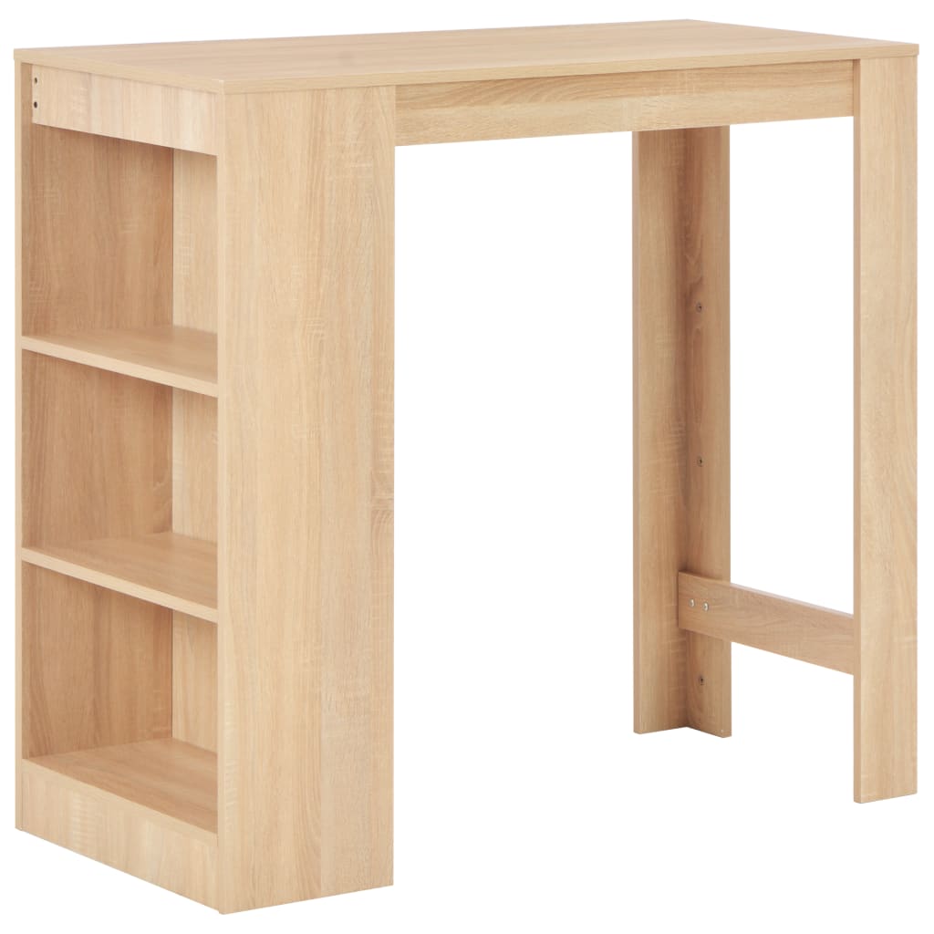 Bar Table with Shelf Oak 110x50x103 cm - Millennium Furniture