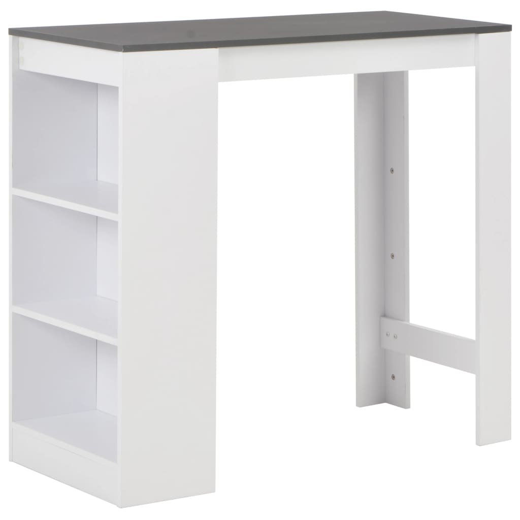 Bar Table with Shelf White 110x50x103 cm - Merkel Designers