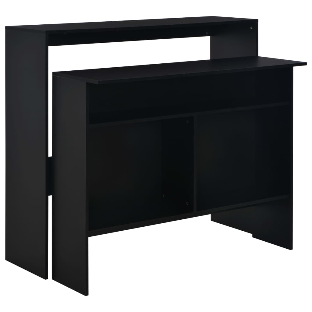 Bar Table with 2 Table Tops Black 130x40x120 cm - Millennium Furniture