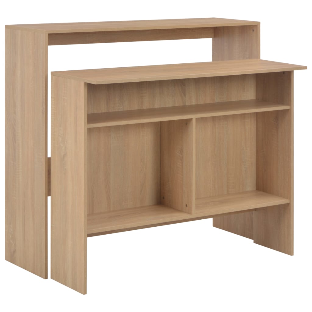 Bar Table with 2 Table Tops Oak 130x40x120 cm - Casper Homes