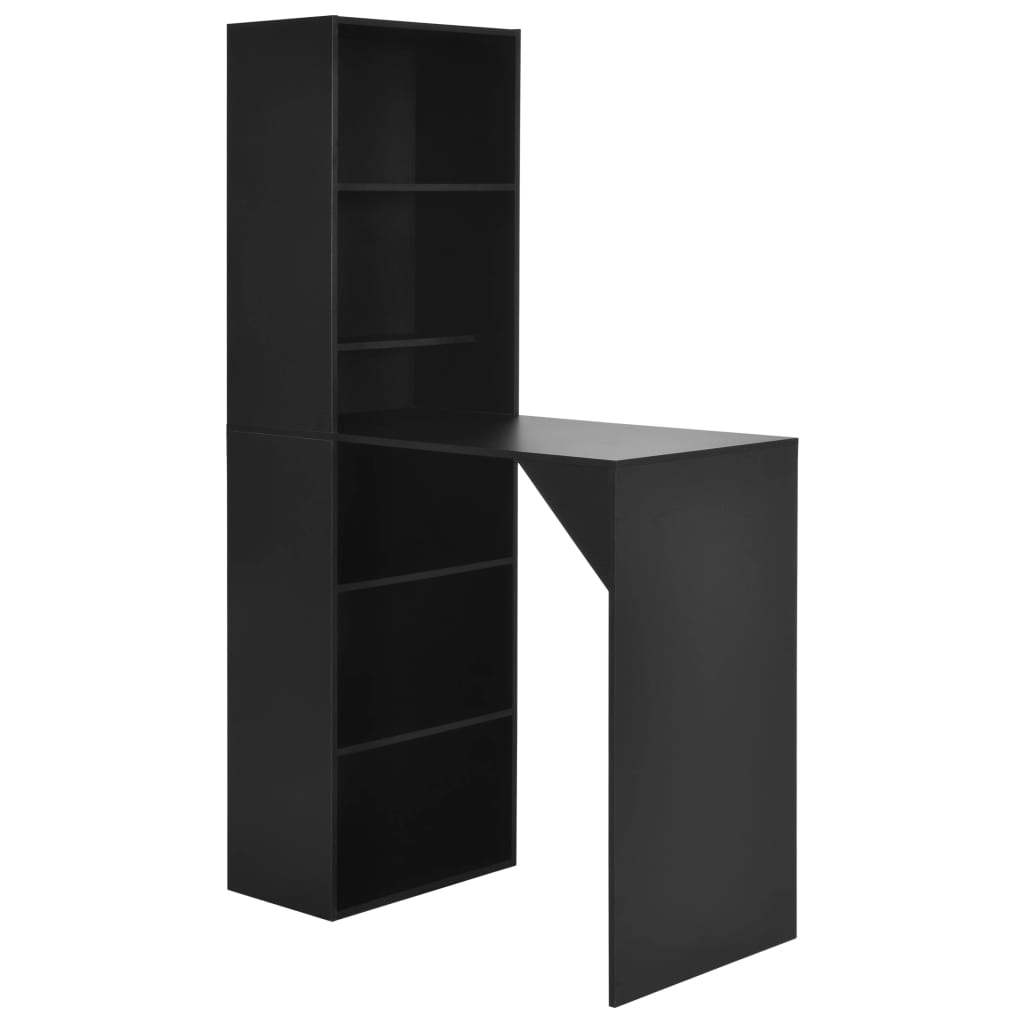 Bar Table with Cabinet Black 115x59x200 cm - Merkel Designers