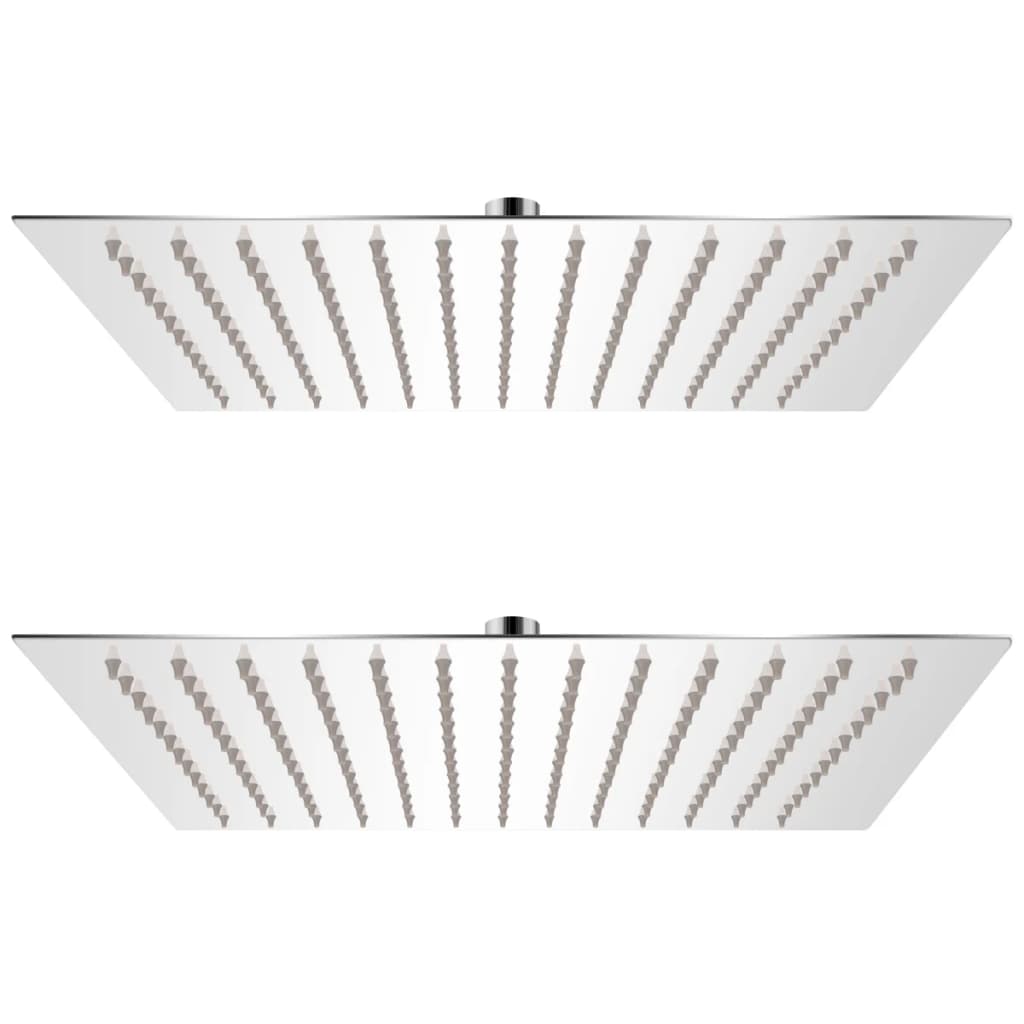Rain Shower Head 2 pcs Stainless Steel 25x25 cm - Decor Base