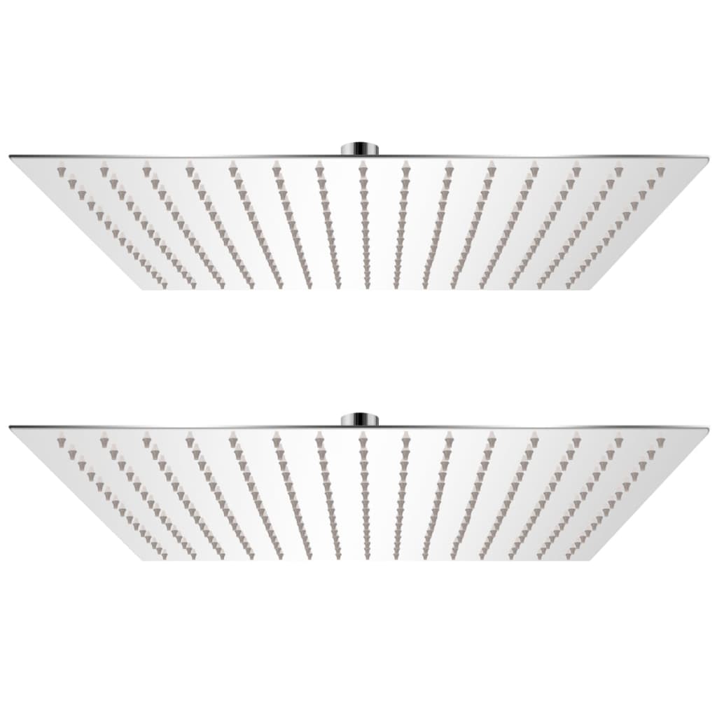 Rain Shower Head 2 pcs Stainless Steel 40x40 cm - The Home Maker