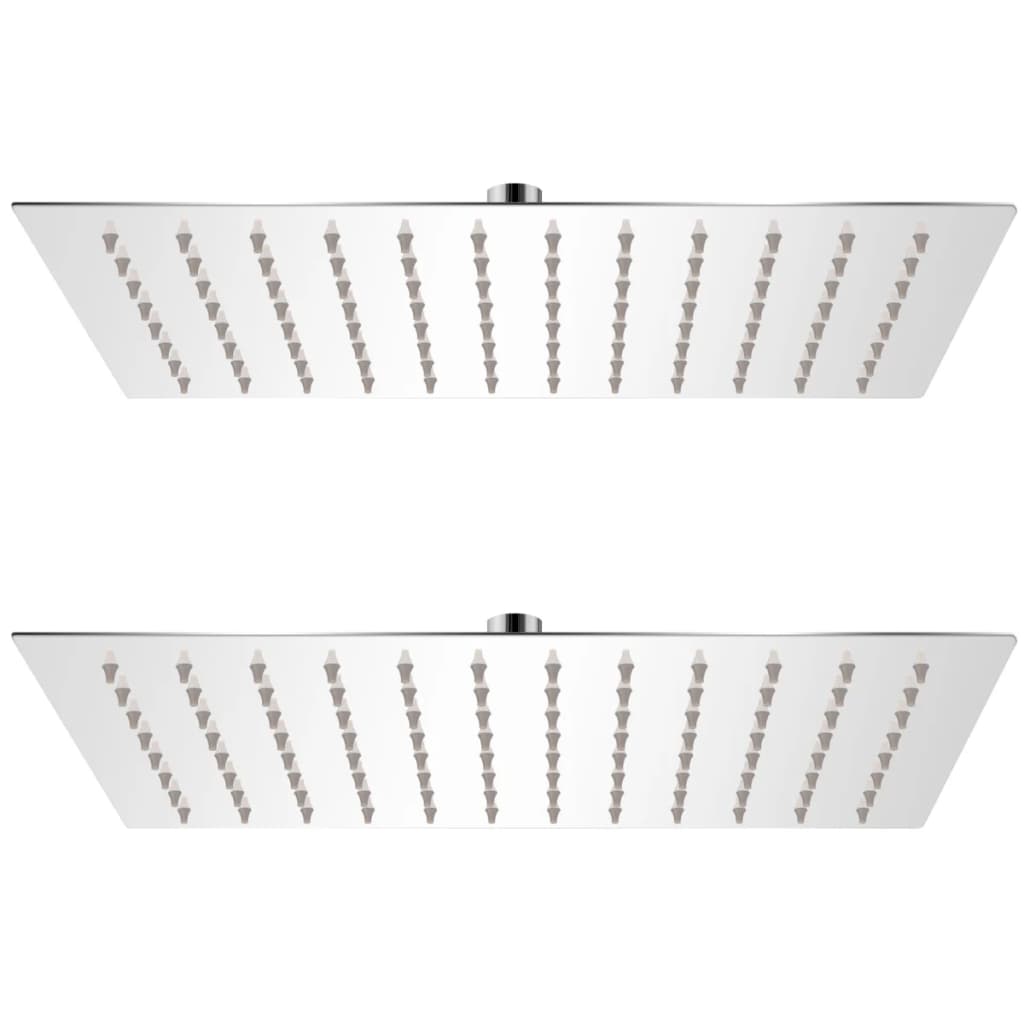 Rain Shower Head 2 pcs Stainless Steel 20x30 cm - Direct Imports