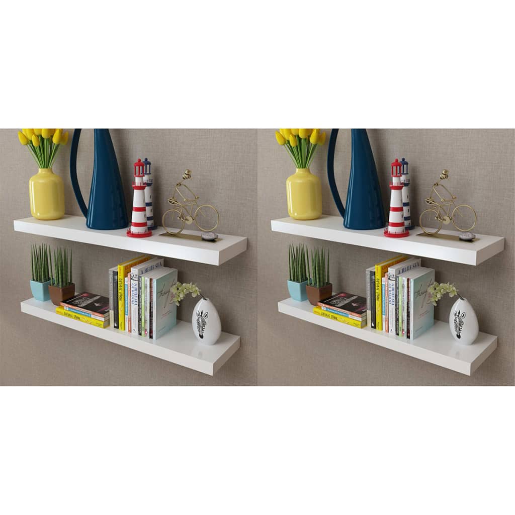 Wall Shelves 4 pcs White 80 cm - Casper Homes