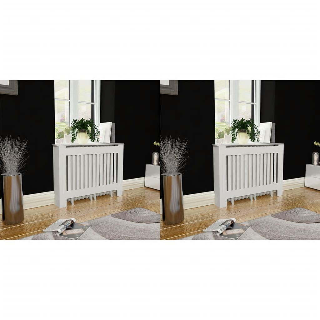 Radiator Covers 2 pcs White MDF 112 cm - Casper Homes