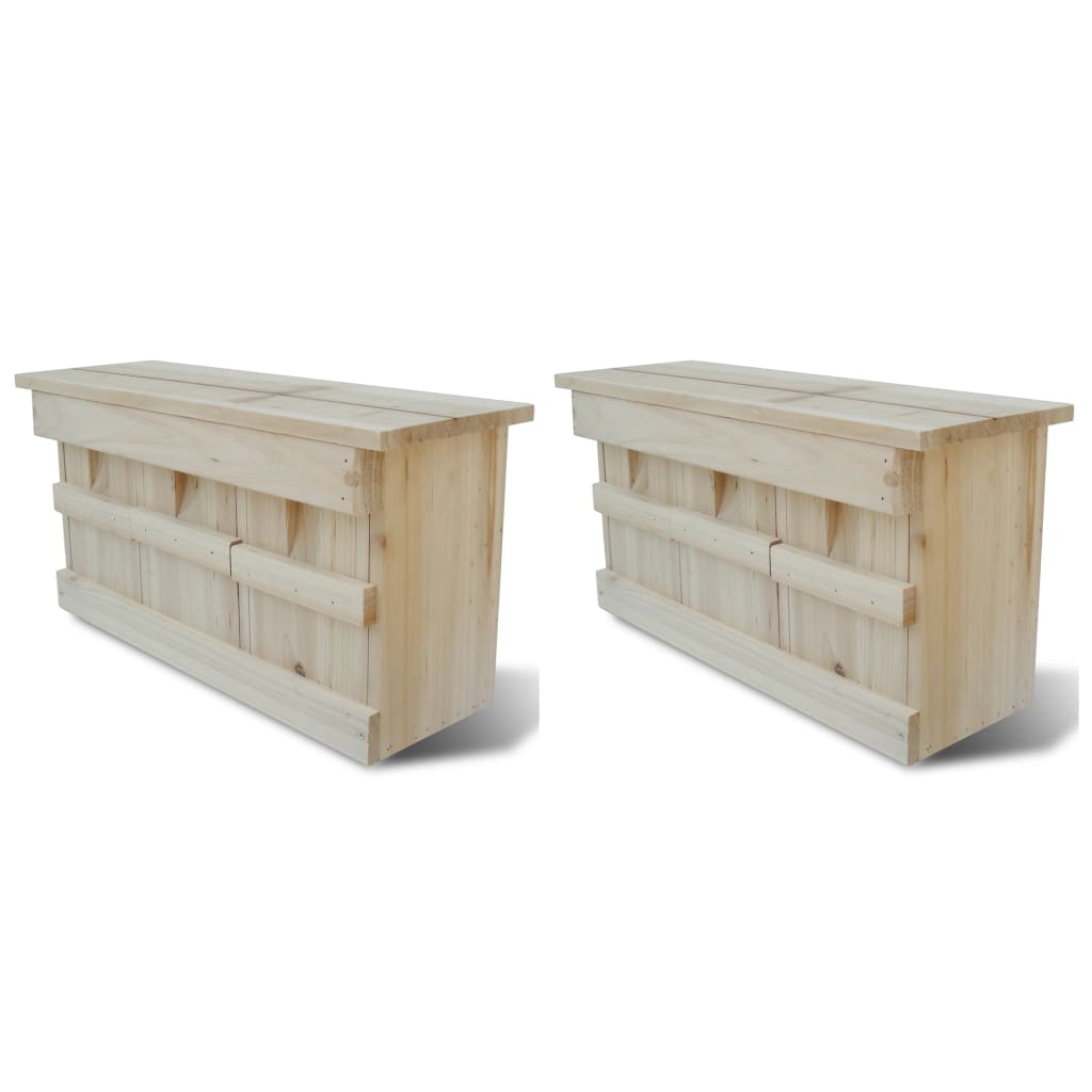 Sparrow Houses 2 pcs Wood 44x15.5x21.5 cm - Discount Dealers