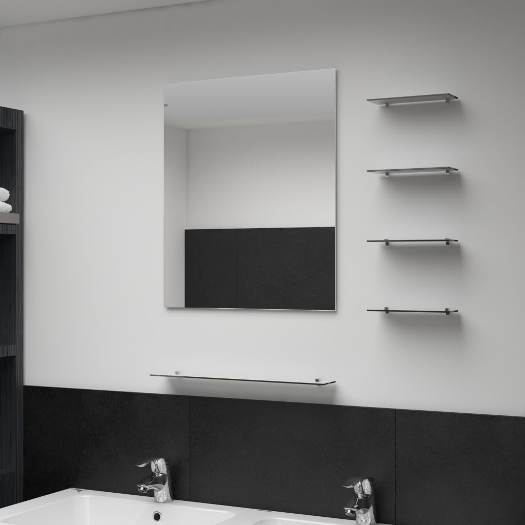 Wall Mirror with 5 Shelves Silver 50x60 cm - Sid & Sam