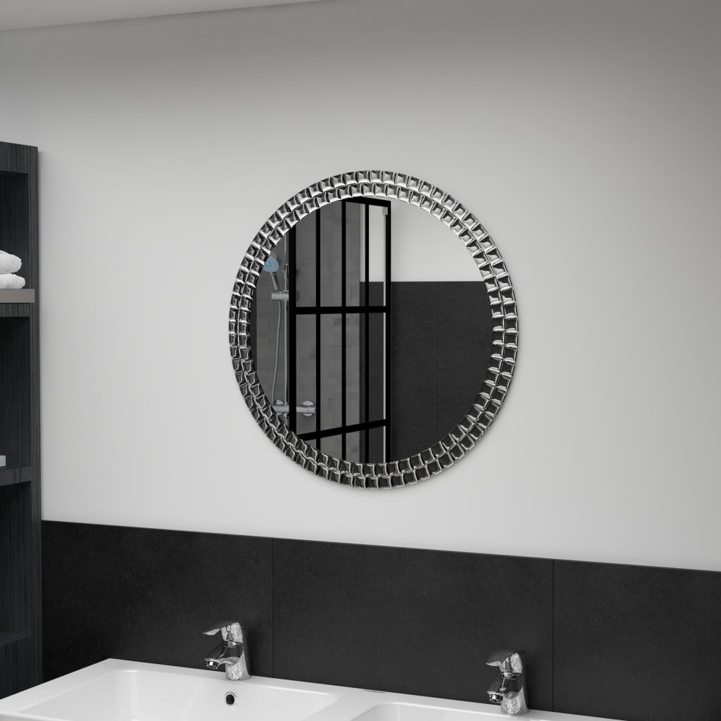 Wall Mirror 60 cm Tempered Glass - Discount Dealers
