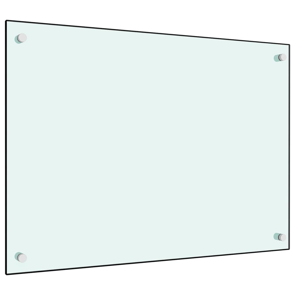 Kitchen Backsplash White 70x50 cm Tempered Glass - Unbeatable Bargains