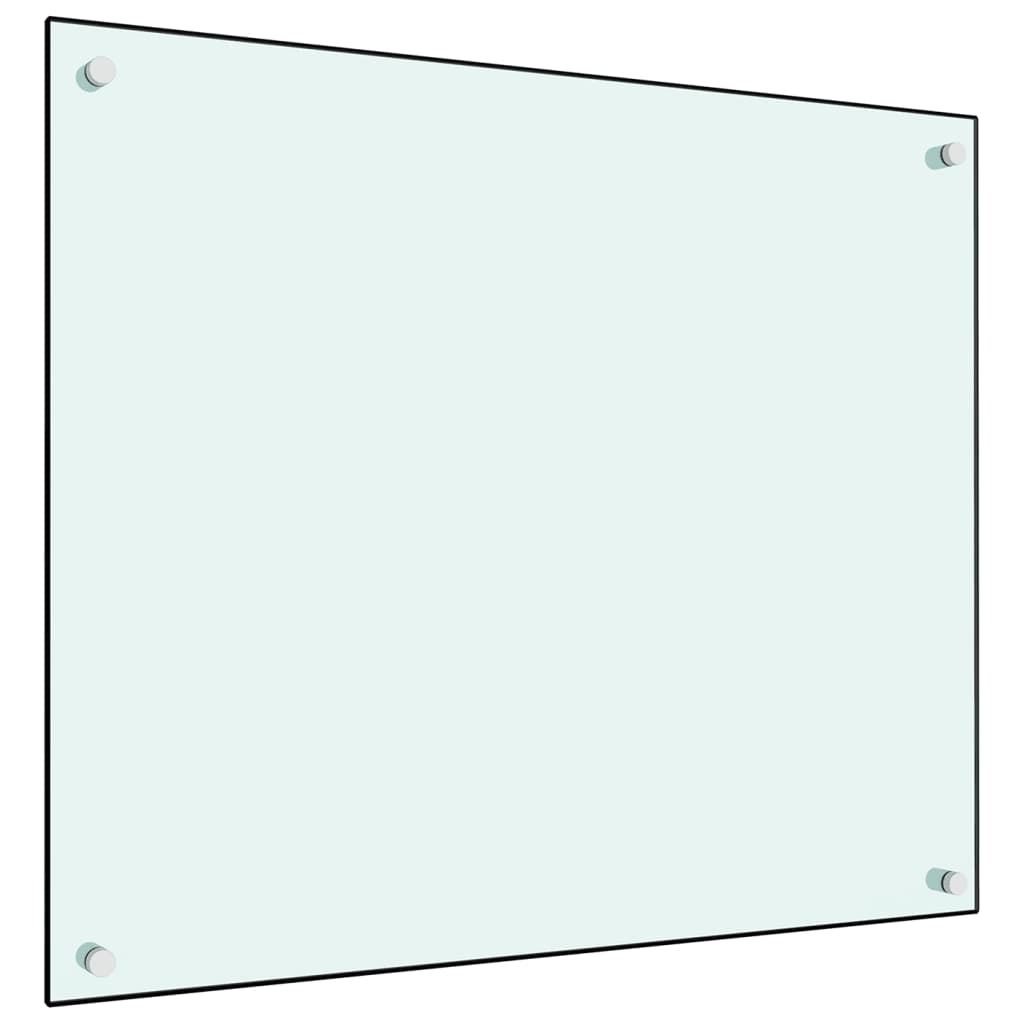 Kitchen Backsplash White 70x60 cm Tempered Glass - Brittle & Co