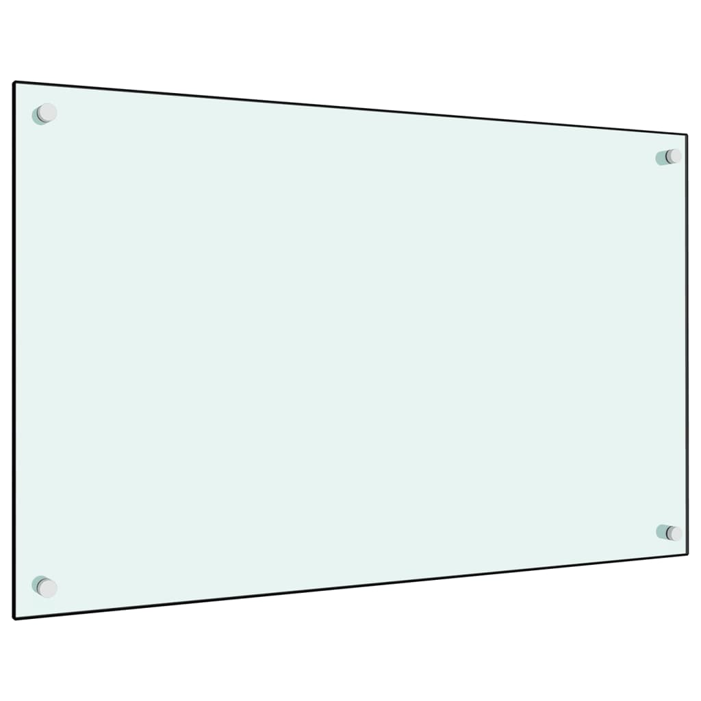 Kitchen Backsplash White 80x50 cm Tempered Glass - All Things Good