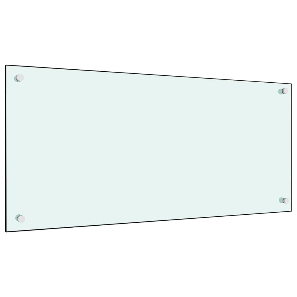Kitchen Backsplash White 90x40 cm Tempered Glass - R and M Furniture
