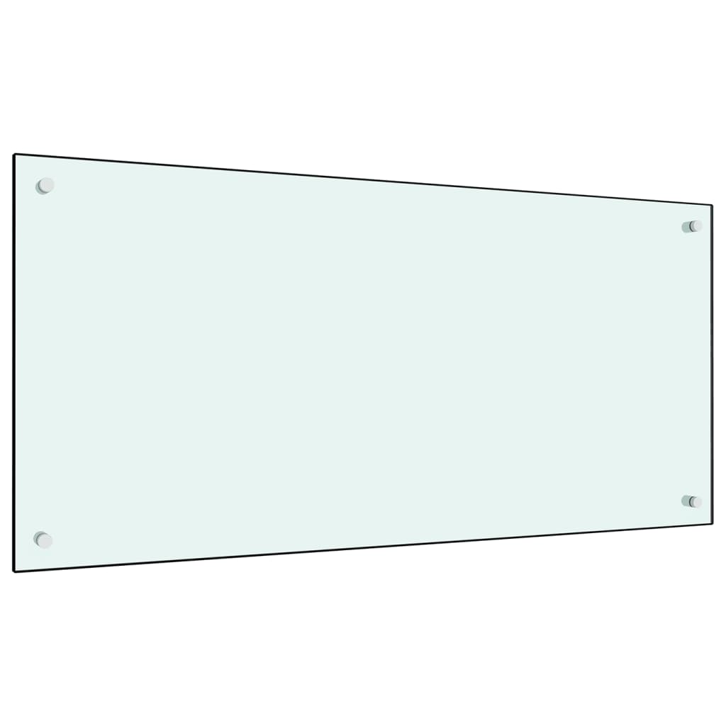 Kitchen Backsplash White 100x50 cm Tempered Glass - Discount Dealers
