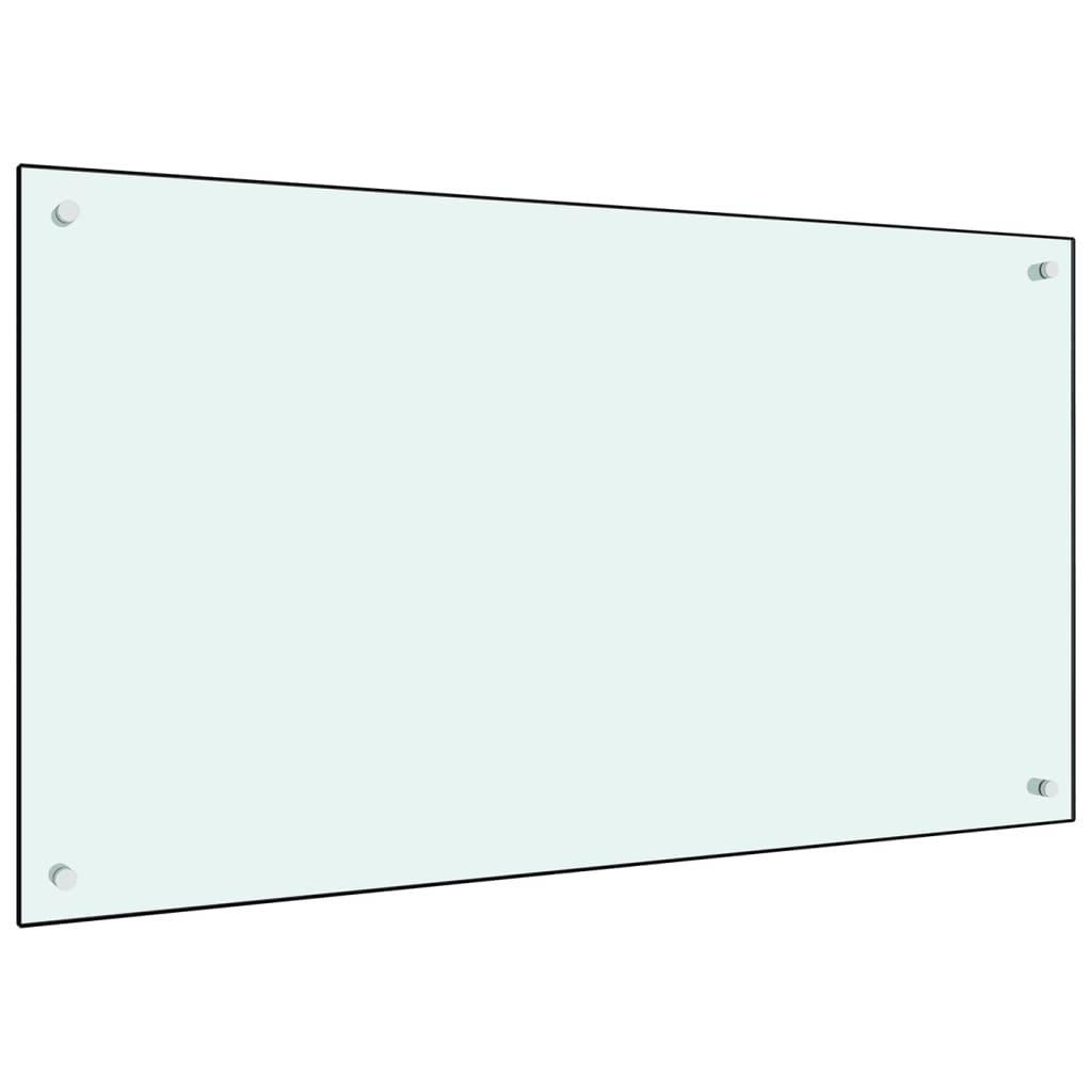 Kitchen Backsplash White 100x60 cm Tempered Glass - All Things Good