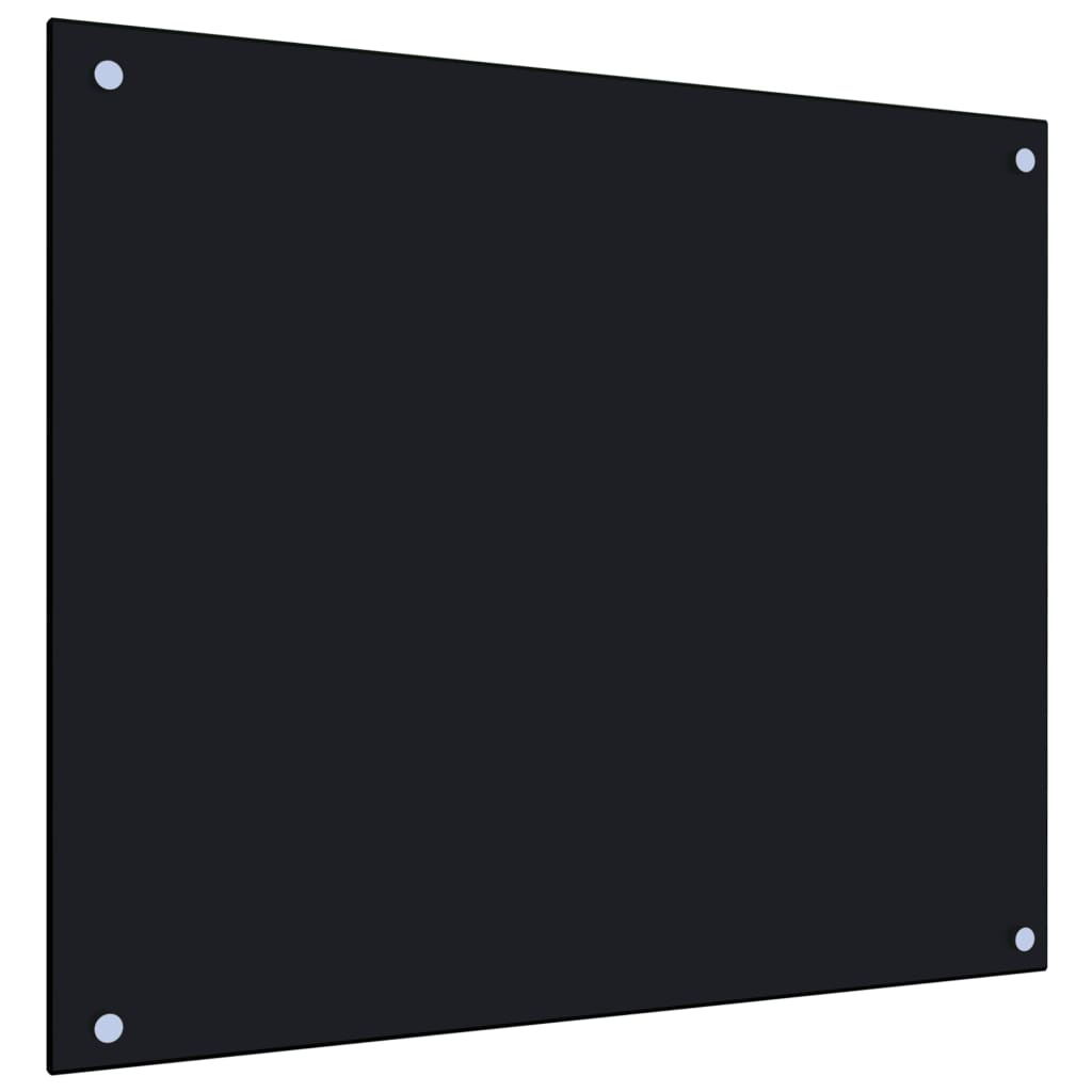 Kitchen Backsplash Black 70x60 cm Tempered Glass - All Things Good