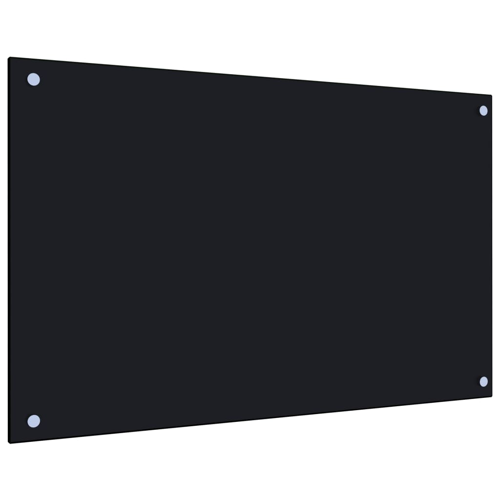 Kitchen Backsplash Black 80x50 cm Tempered Glass - Brittle & Co