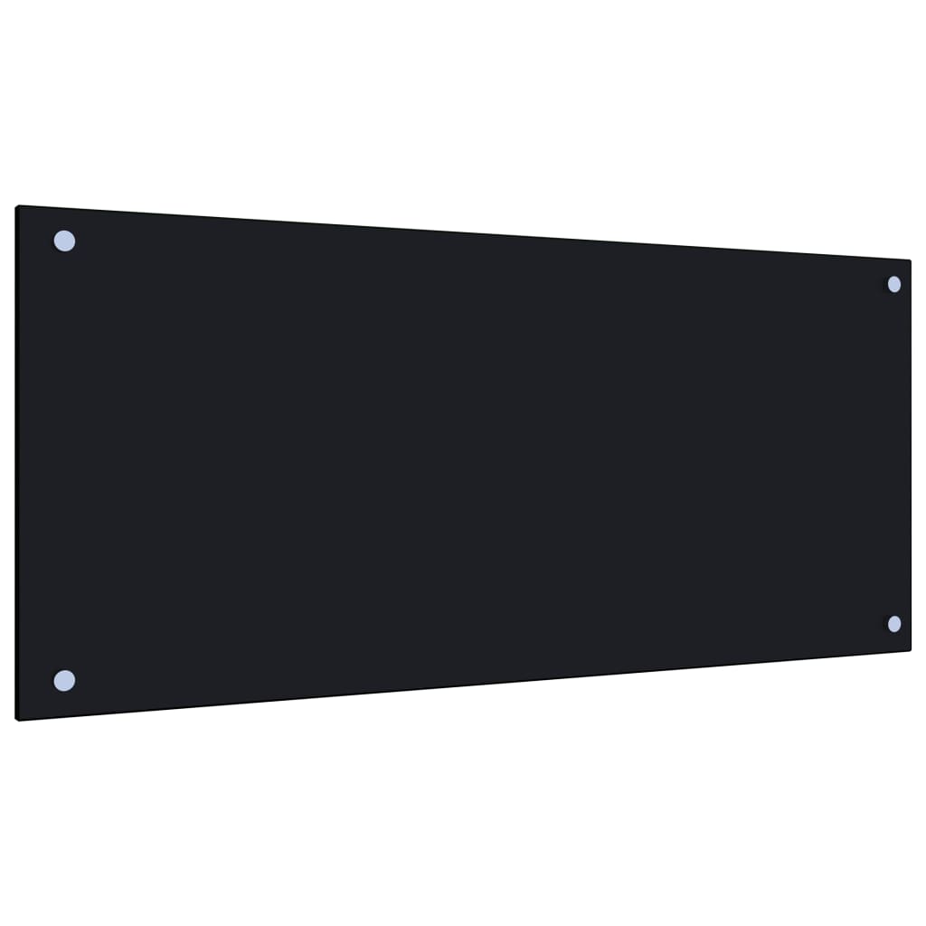 Kitchen Backsplash Black 90x40 cm Tempered Glass - Brittle & Co