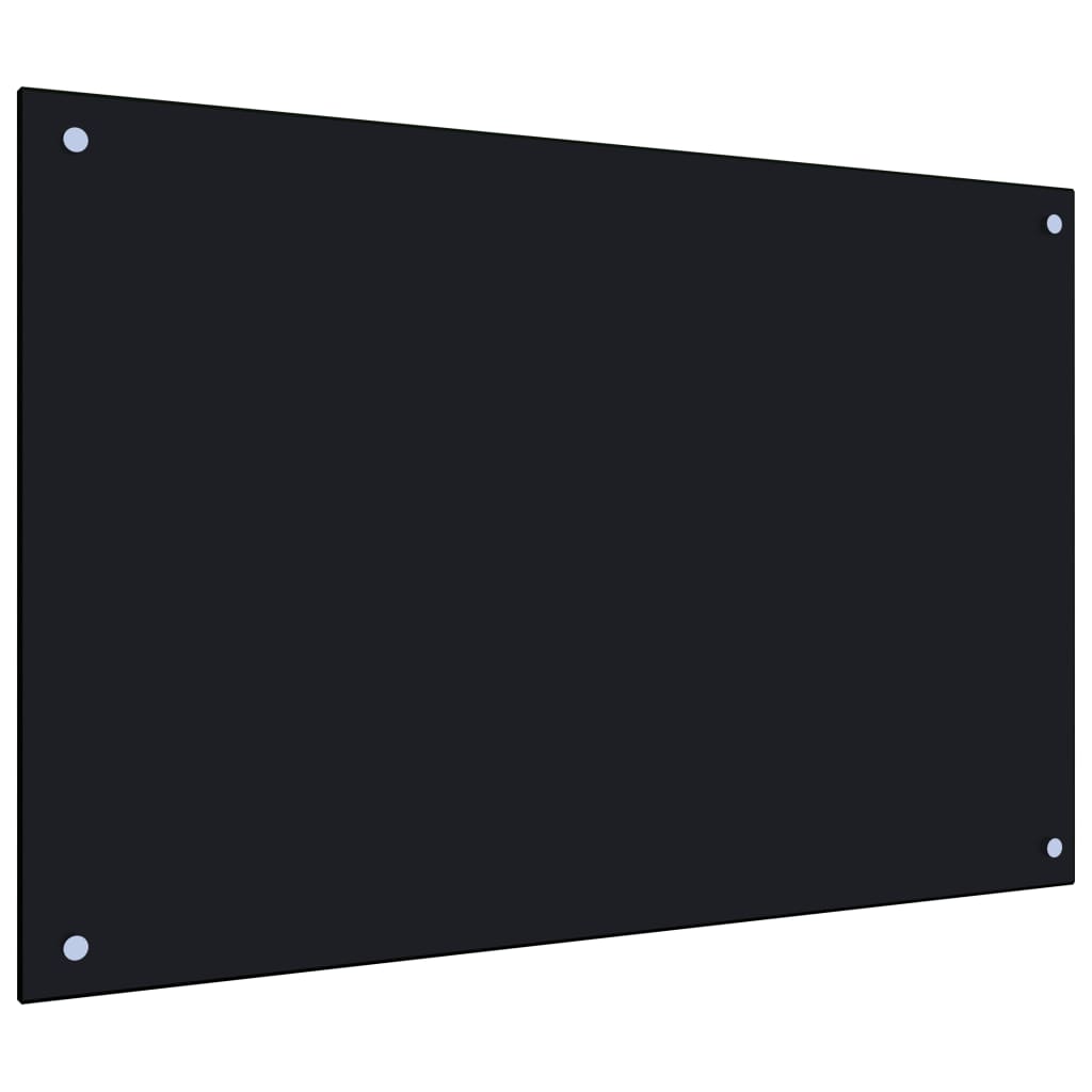 Kitchen Backsplash Black 90x60 cm Tempered Glass - Discount Dealers