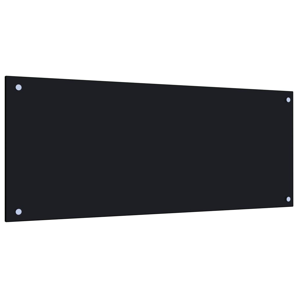 Kitchen Backsplash Black 100x40 cm Tempered Glass - Sid & Sam