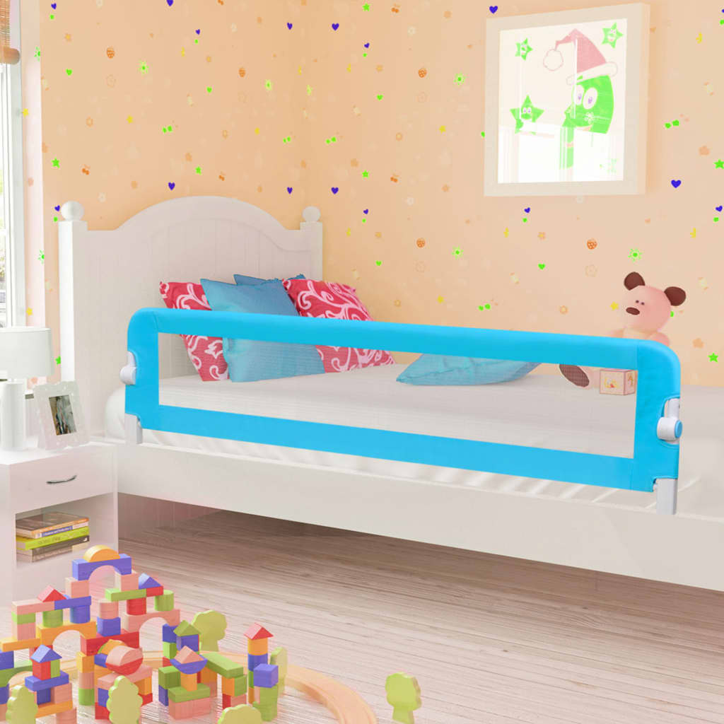 Toddler Safety Bed Rail Blue 180x42 cm Polyester - Design Hut