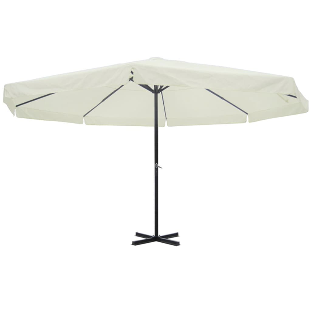 Garden Parasol White Aluminium 500 cm - Direct Imports