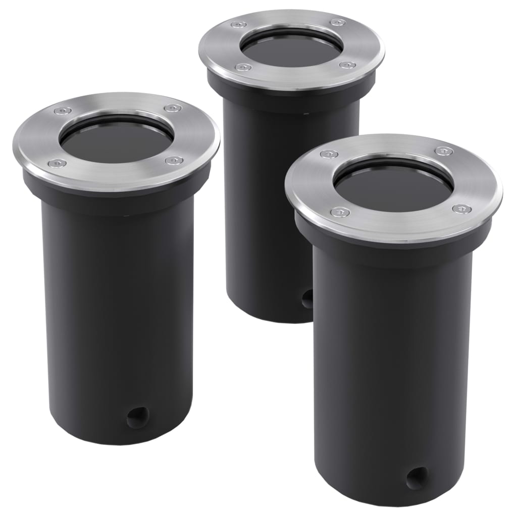 Outdoor Ground Lights 3 pcs Round - Discount Dealers