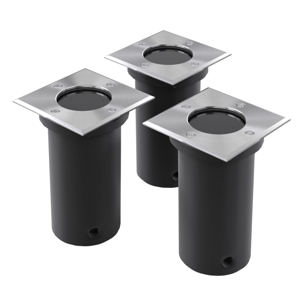 Outdoor Ground Lights 3 pcs Square - The Home Maker