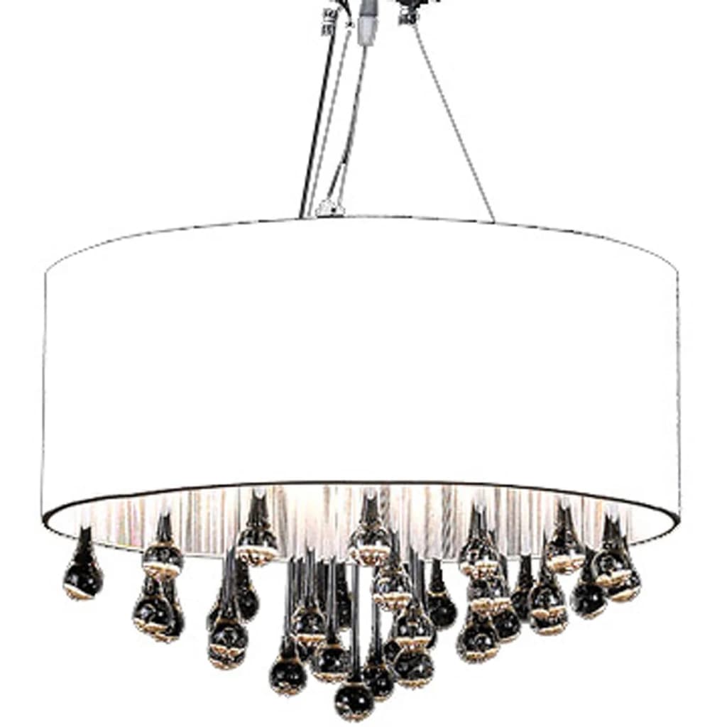 Chandelier with 85 Crystals White - Casper Homes
