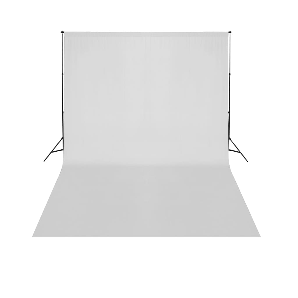 Telescopic Background Support System + White Backdrop 3 x 5 m - Merlin Deals