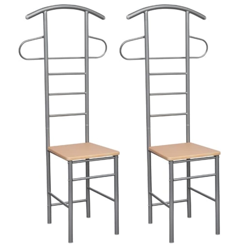 Gentleman's Valet Chairs 2 pcs Metal - The Home Maker