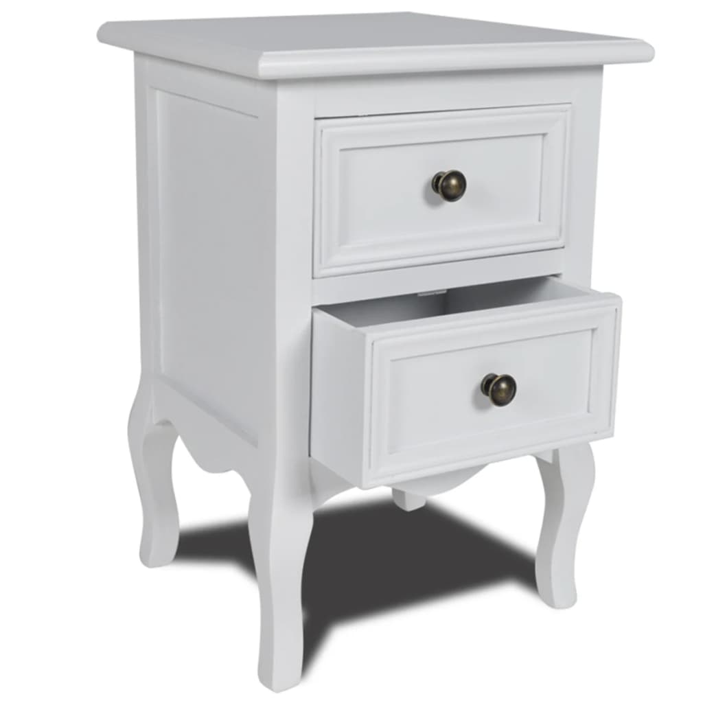 Bedside Table - Henriet Nightstand White 34.5cm - Design Hut