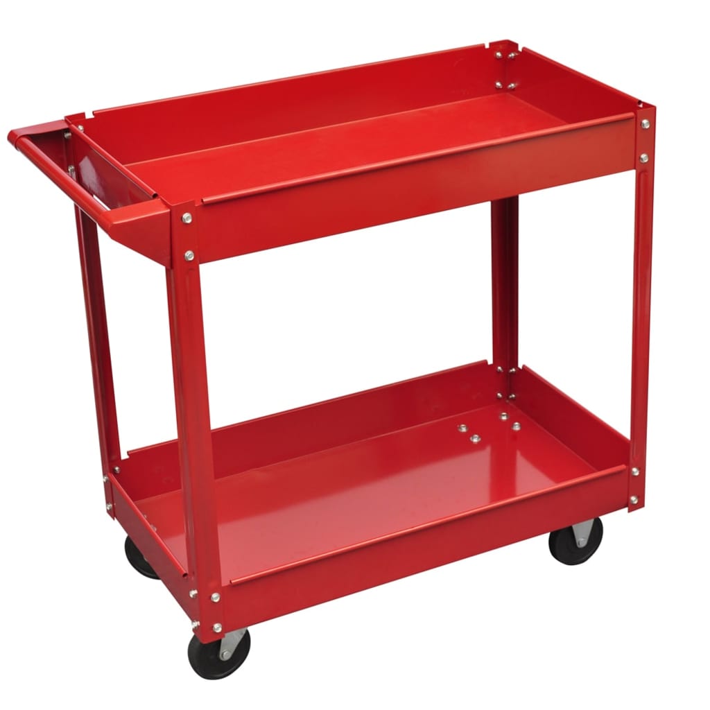 Workshop Tool Trolley 100 kg Red - The Home Maker